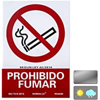Normaluz RD40000 Señal PVC Prohibido Fumar 21X30 cm- Rojo